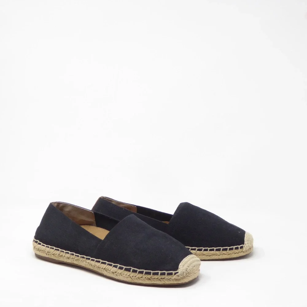 Vionic Women Espadrille Flats Black Valeri Canvas Slip On Shoes 8